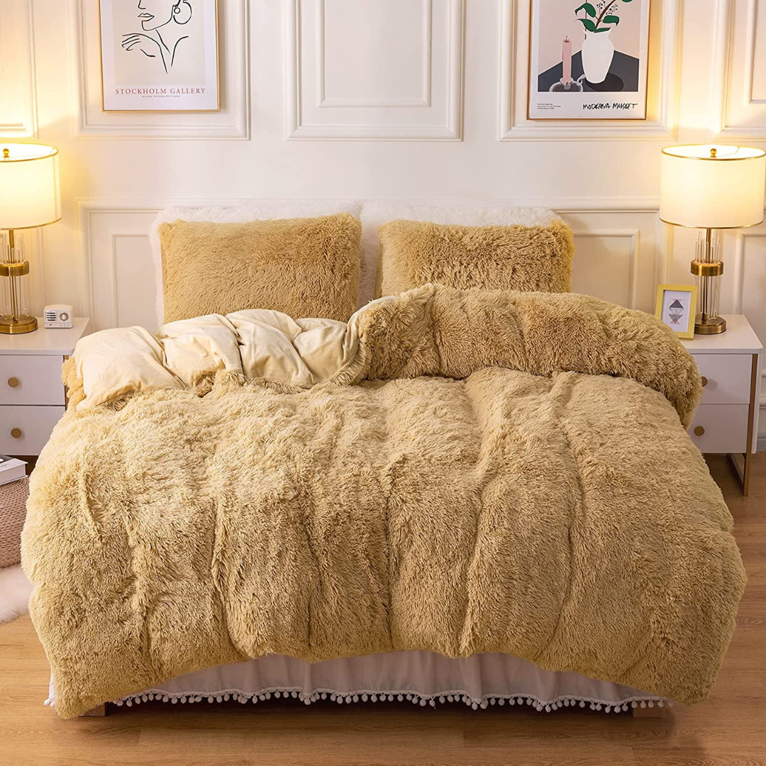 6Pc Fluffy Duvet ( Beige)