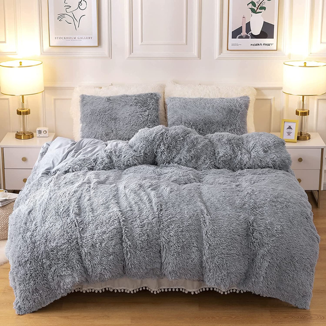 6Pc Fluffy Duvet (Light Grey)