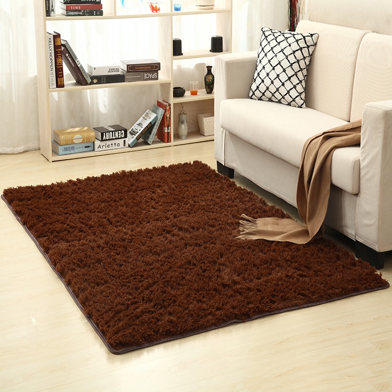 Fluffy Carpets (7x10-Chocolate Brown)