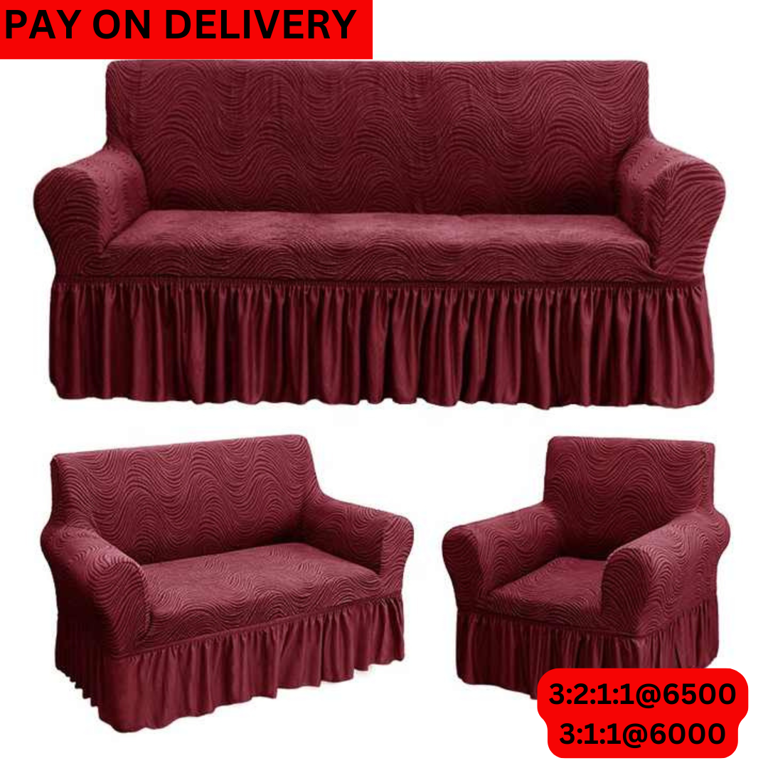 Royal Jacquard Sofa Covers (3.2.1.1 Maroon )