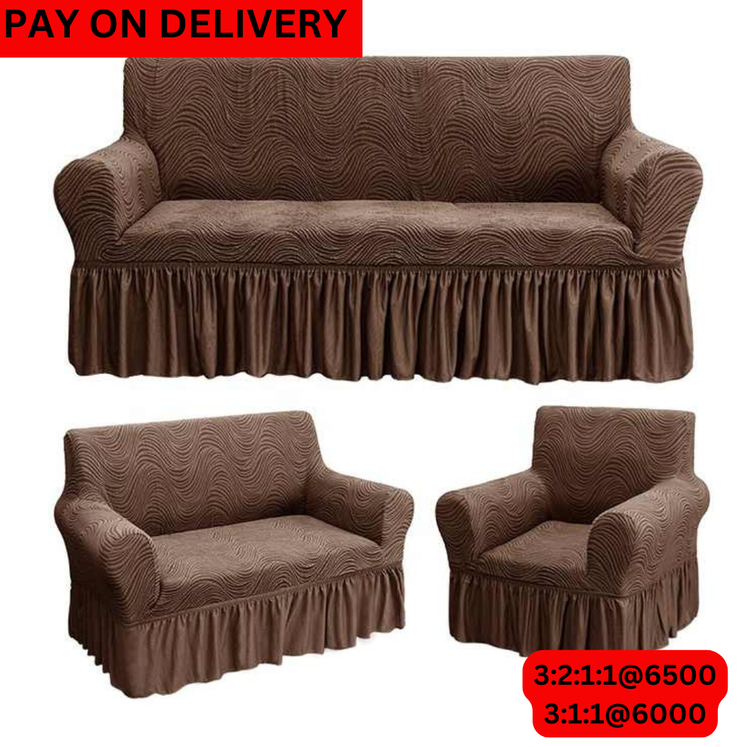 Royal Jacquard Sofa Covers (3.2.1.1 Brown )